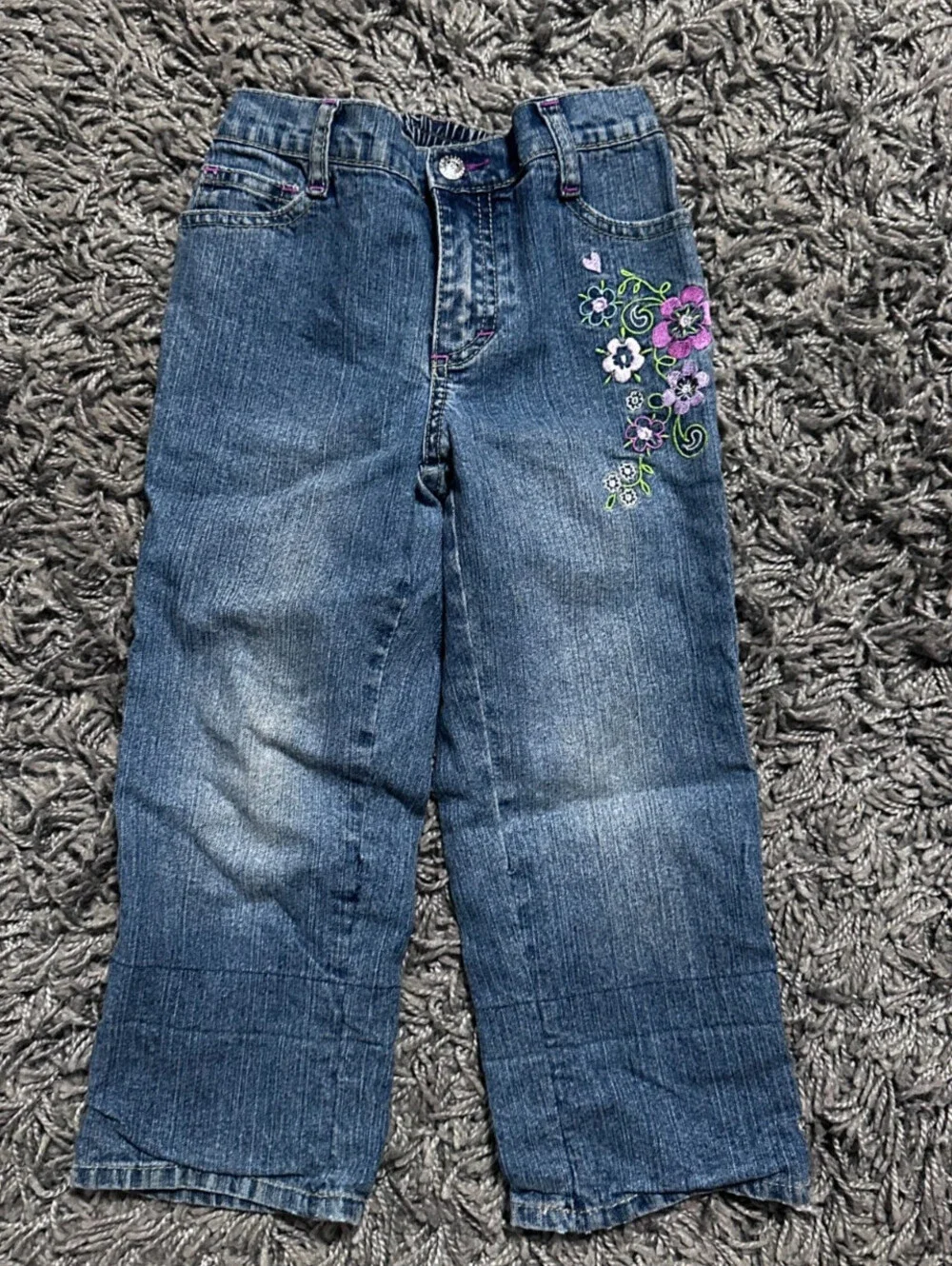 2000s Vintage Kids Disney Princess Embroidered Jeans Size 5